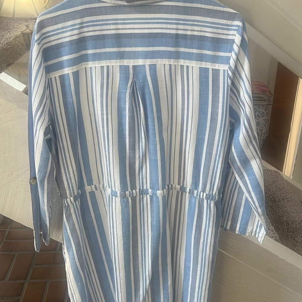 Coastal vibe classic striped shirt dress xl - Picture 5 of 5